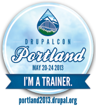 I'm a Trainer at DrupalCon Portland
