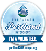 I'm a Volunteer at DrupalCon Portland